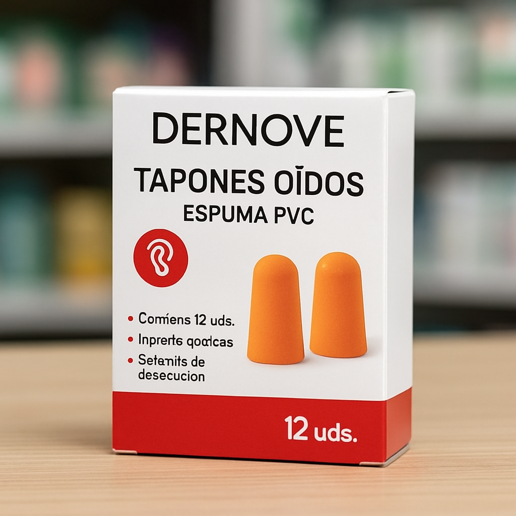 Dernove Tapones Oídos Espuma PVC 12 uds