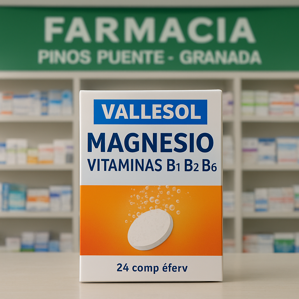VALLESOL MAGNESIO VITAMINAS B1, B2, B6 24 COMP EFERV