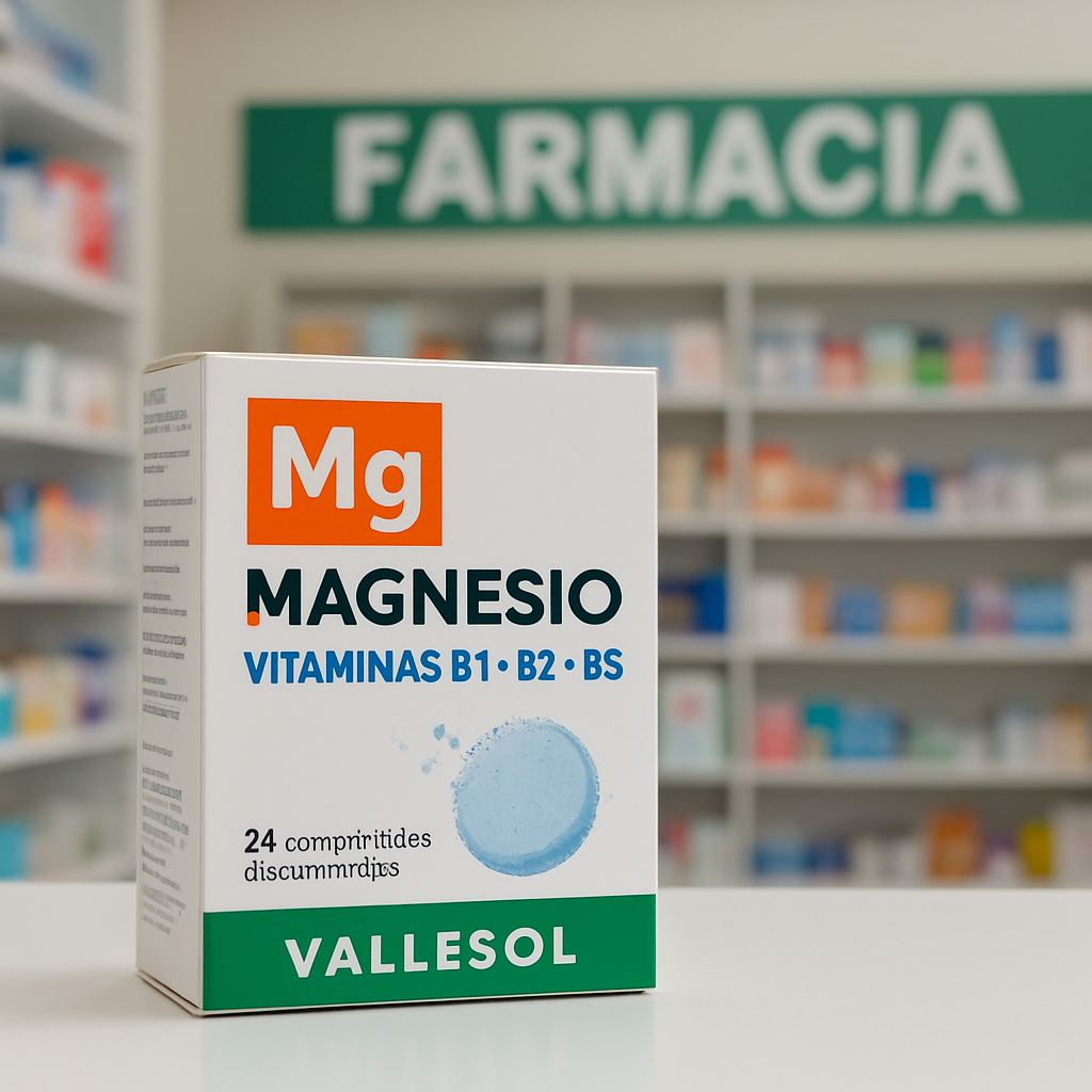 VALLESOL MAGNESIO VITAMINAS B1, B2, B6 24 COMP EFERV