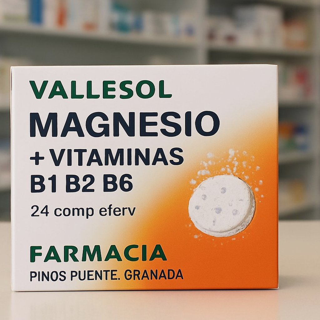 VALLESOL MAGNESIO VITAMINAS B1, B2, B6 24 COMP EFERV